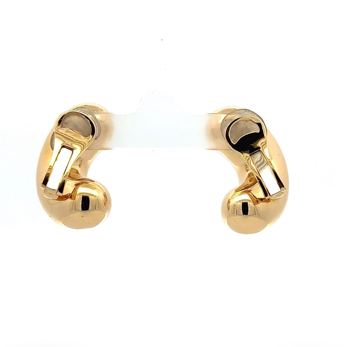 Fancy earrings in 18 carat luminous yellow gold from Italy