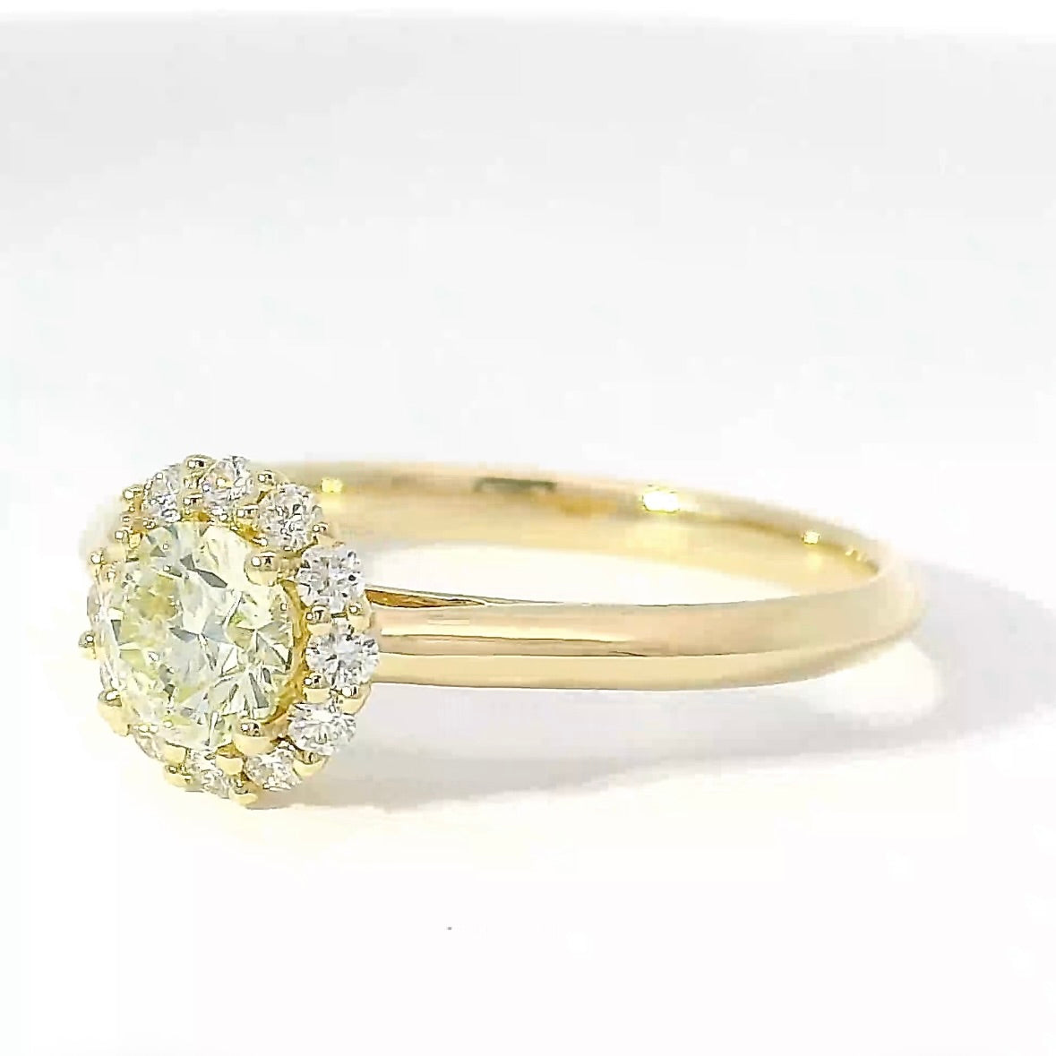 Yellow Solitaire Ring