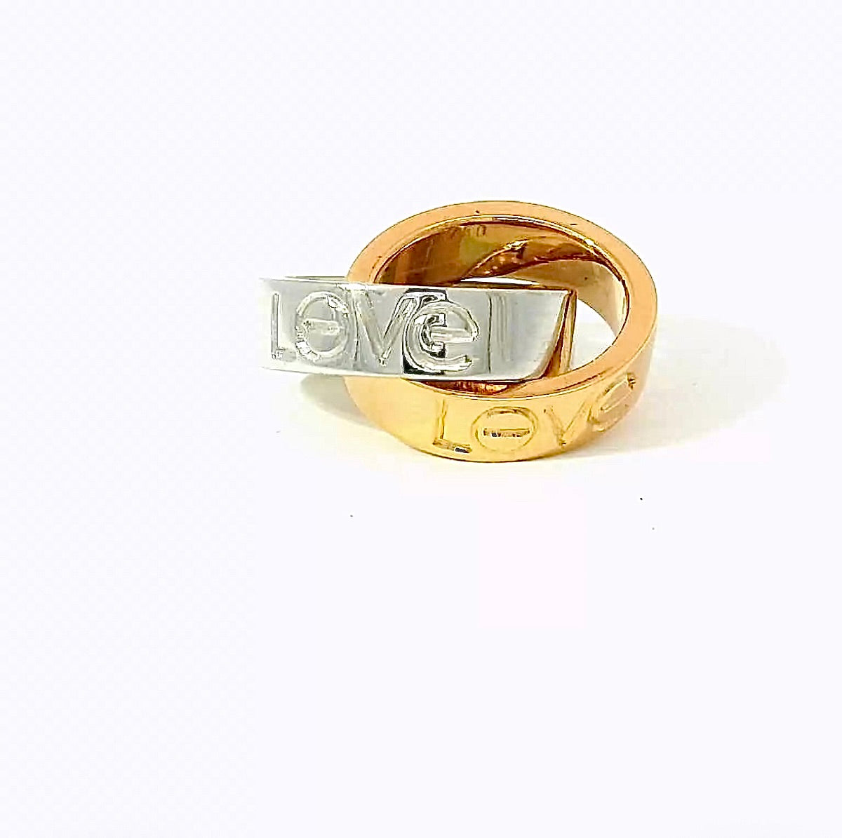 Zeitloser Love-Anhänger in 18 Karat Weiß- & Roségold