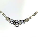 Elegantes Collier in 14 Karat Weißgold mit feinen Tansaniten & Brillanten