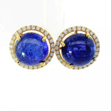 Beeindruckende Ohrringe in 18 Karat Gelbgold mit feinen Tansaniten & Brillanten