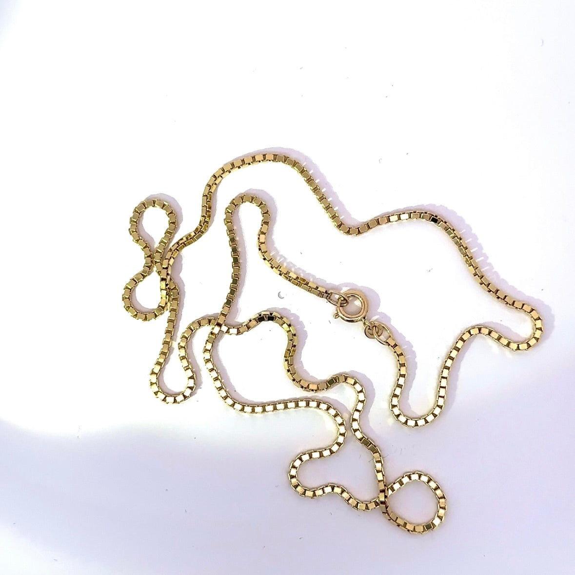 Luminous Venetian chain in 8 karat yellow gold with a spring ring clasp