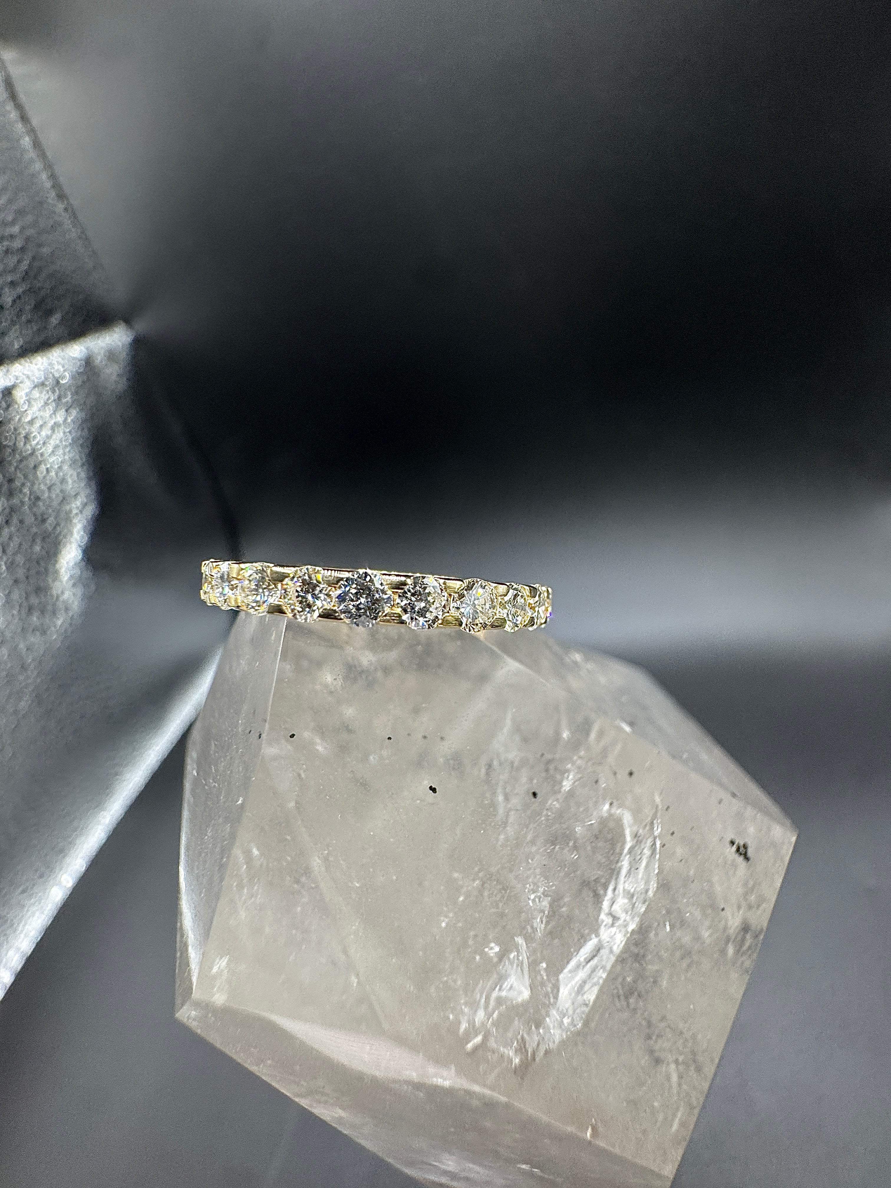Timeless Eternity Ring in 14k Yellow Gold with Fine Brilliant-Cut Diamonds