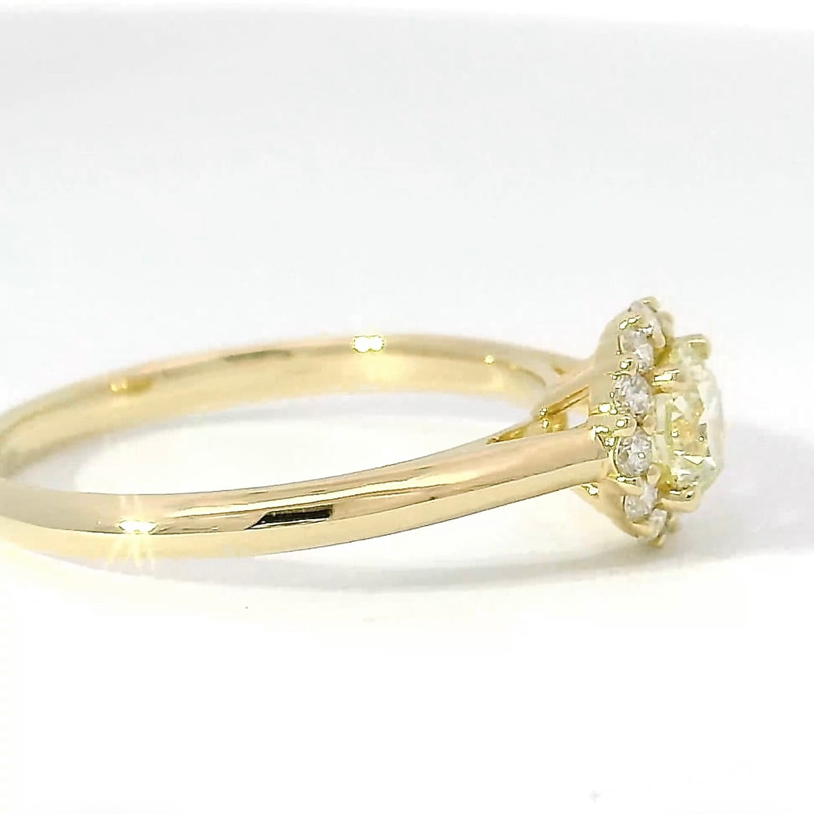 Yellow Solitaire Ring
