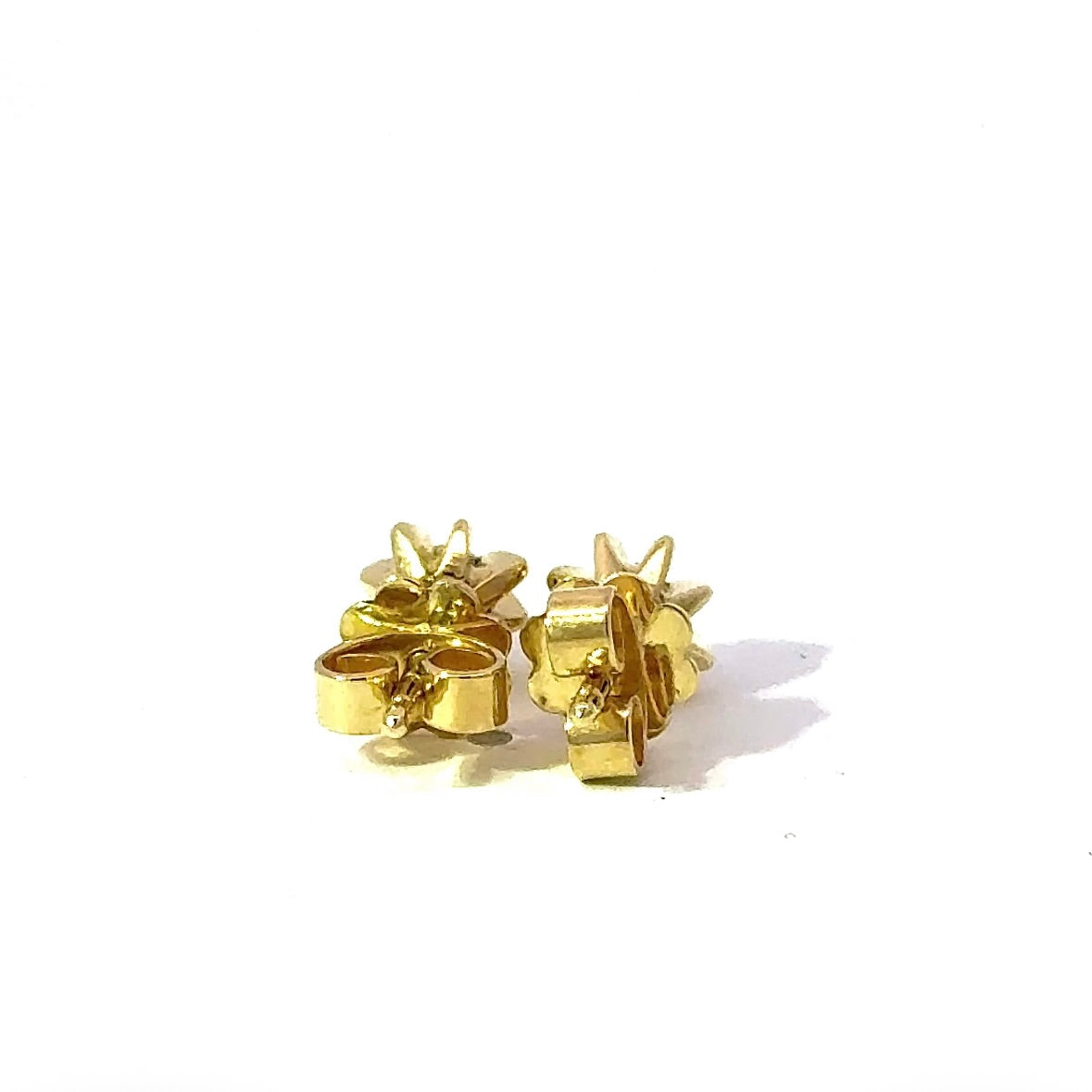 Vintage Ohrstecker in 14 Karat Gelbgold mit Brillanten