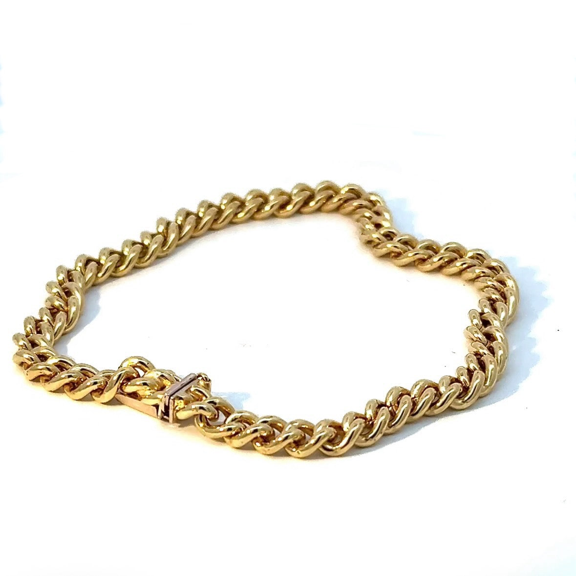 Hochwertiges Rundpanzer-Armband in 18 Karat Gelbgold