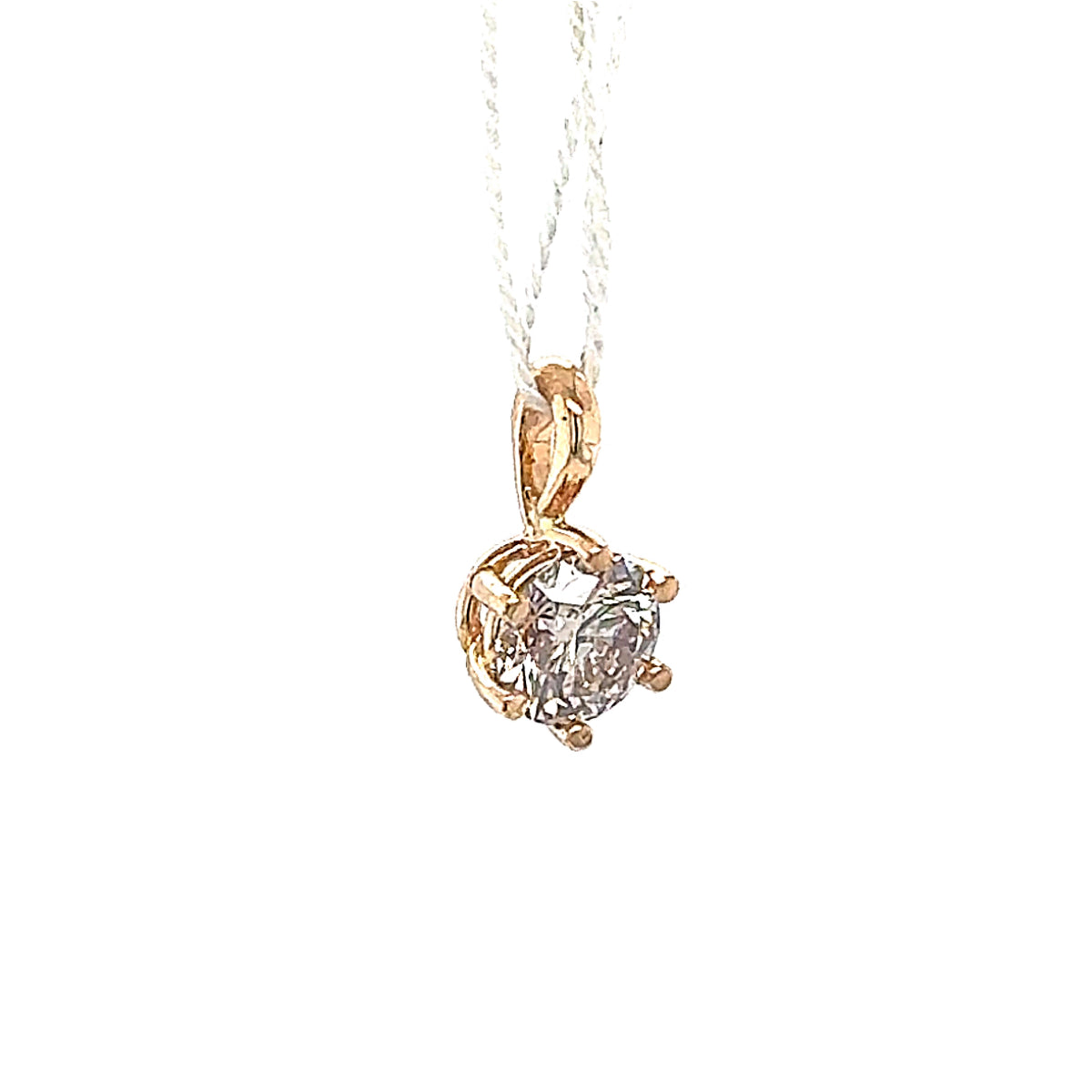 Moderner Solitär-Anhänger in 18 Karat Roségold mit großen Brillant
