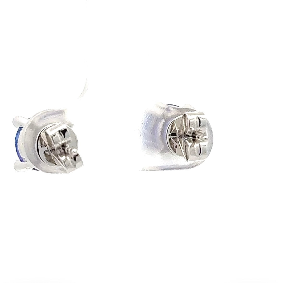 Moderne Ohrstecker in 18 Karat Weißgold mit Tansaniten & Brillanten