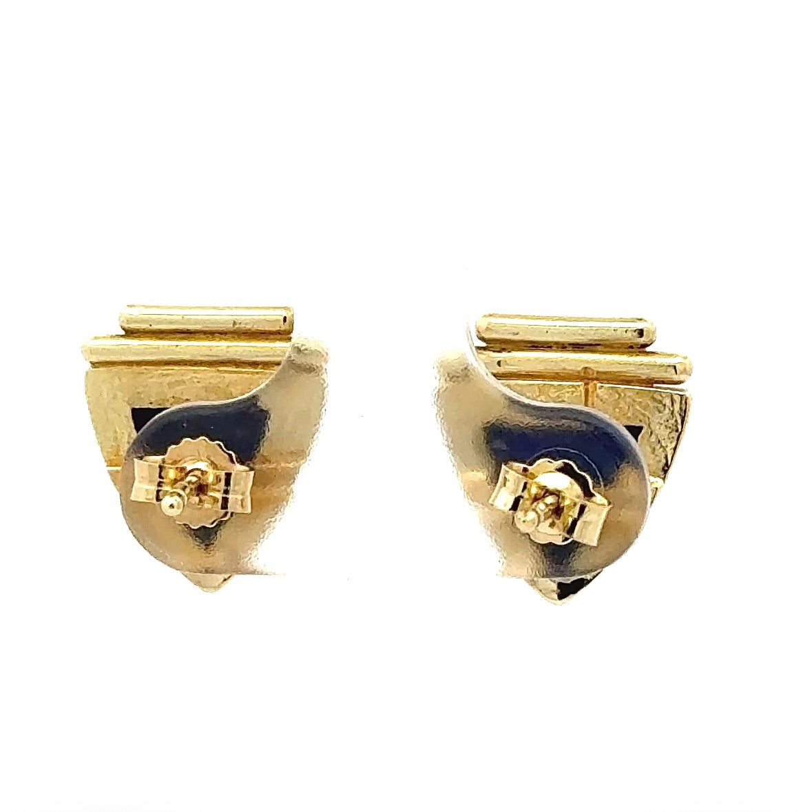 Handcrafted 14K Yellow Gold Lapis Lazuli Earrings