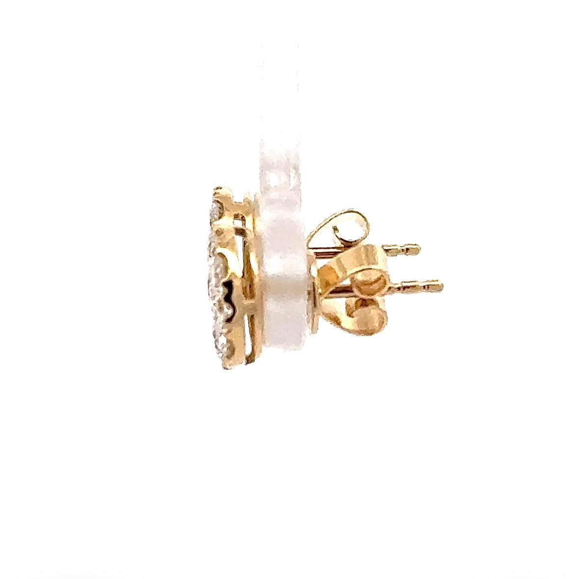 Moderne Brillantstecker in 18 Karat Gelbgold mit hochfeinen Brillanten