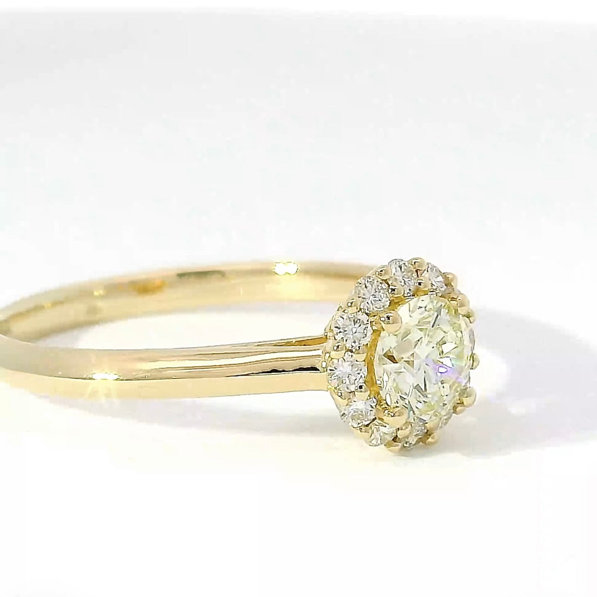 Yellow Solitaire Ring