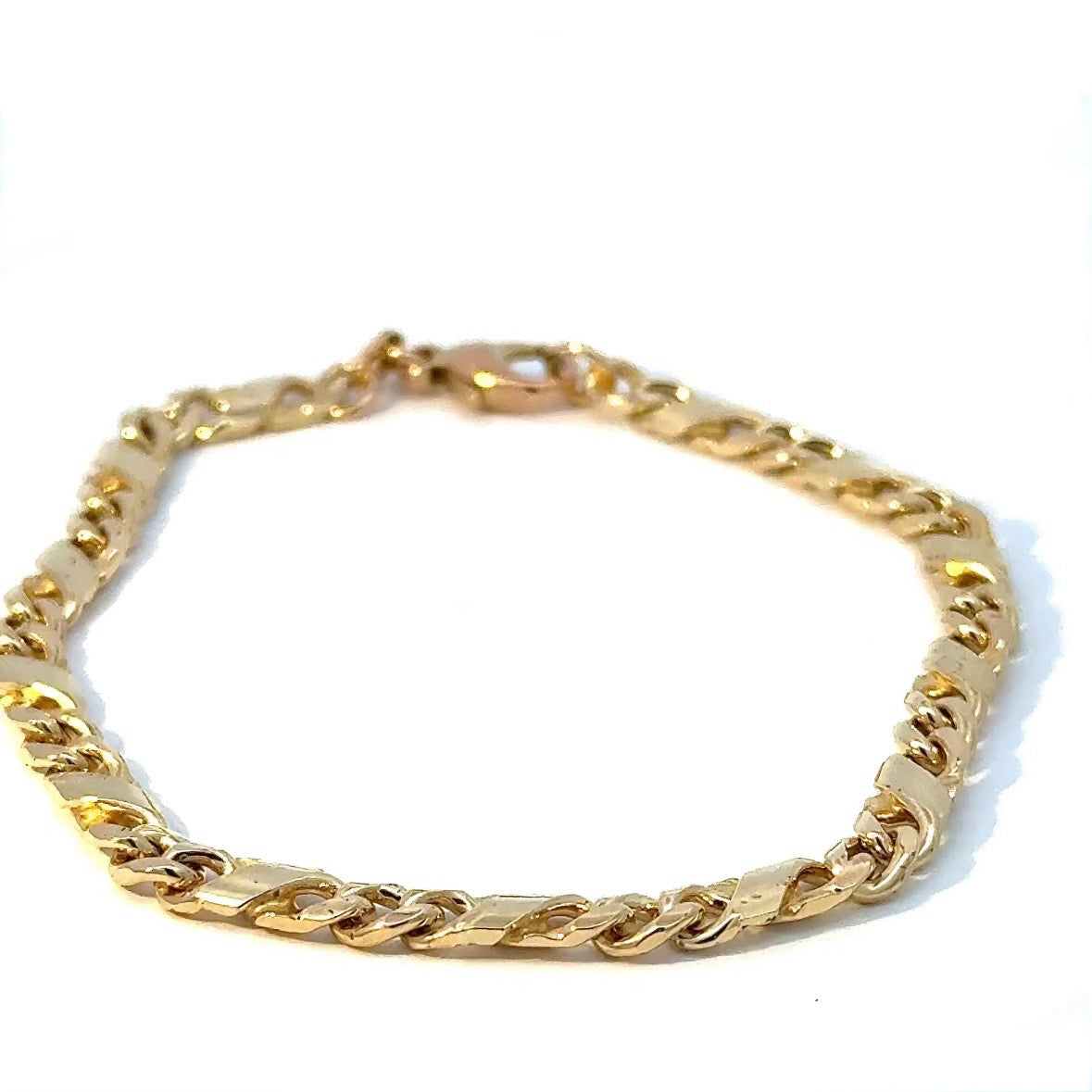Elegantes Armband in 14 Karat Gelbgold mit Karabinerverschluss