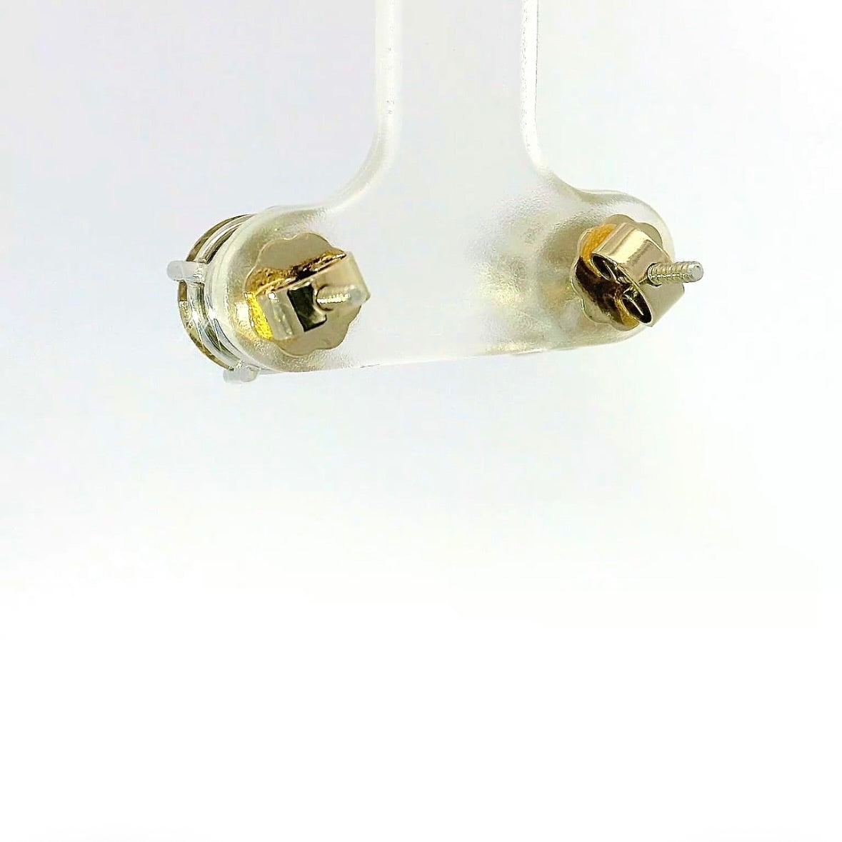Riesige Brillantstecker in 18 Karat Weißgold mit fancy Brillanten