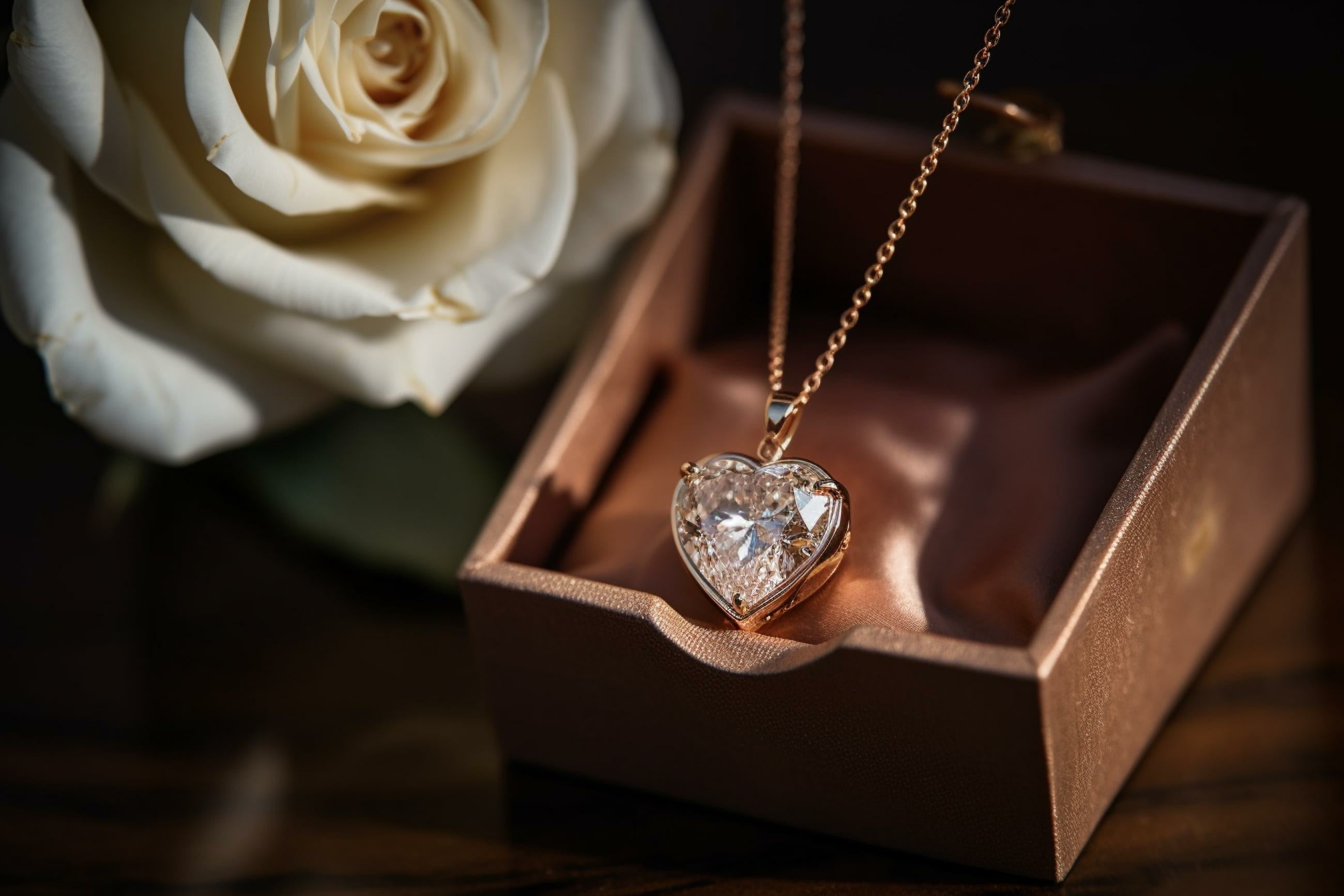 Anhänger und Collier in Box