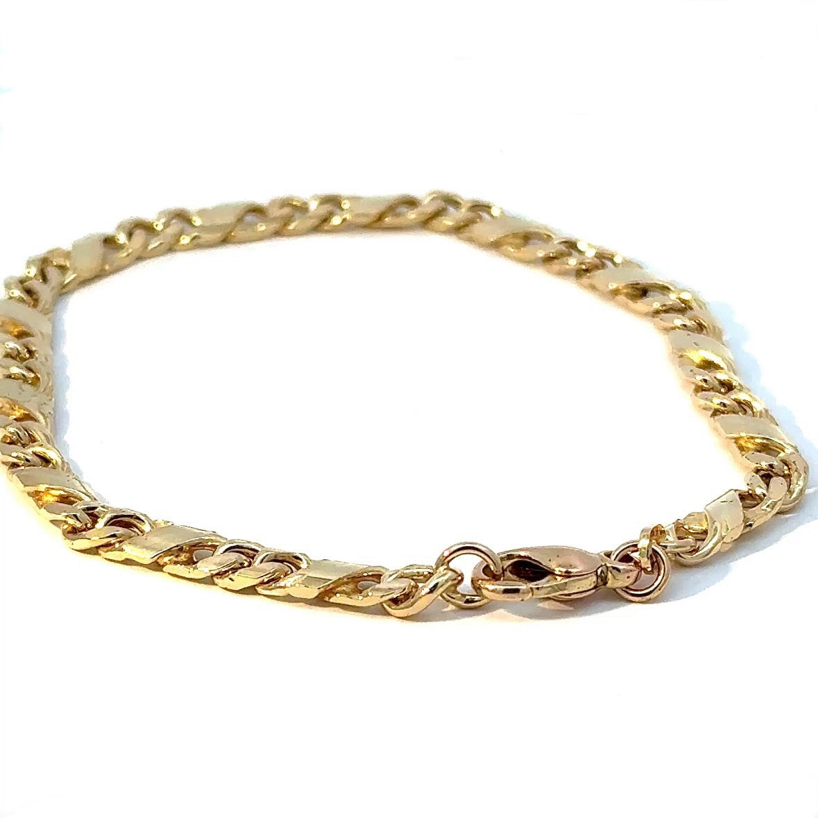 Elegantes Armband in 14 Karat Gelbgold mit Karabinerverschluss