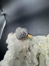 Hochwertiger Herz-Ring in 18 Karat Gelb- & Weißgold mit Brillanten