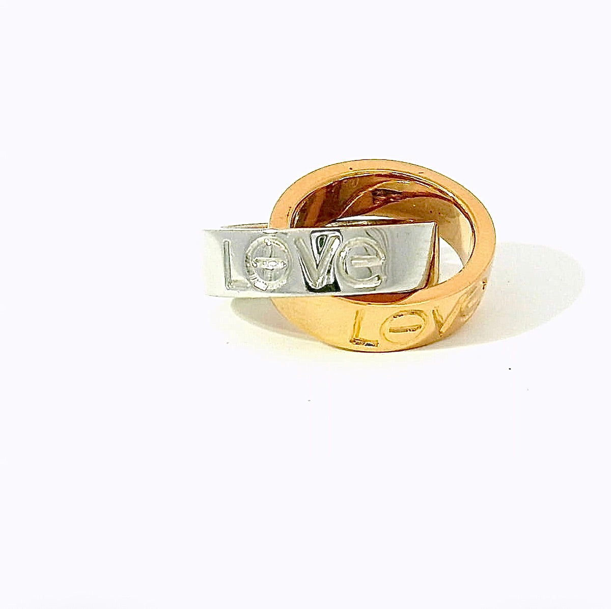 Zeitloser Love-Anhänger in 18 Karat Weiß- & Roségold