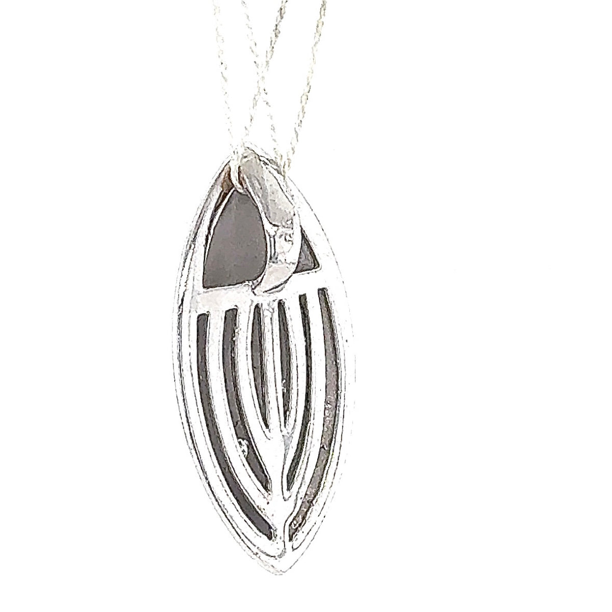 Elegante 18k witgouden hanger met briljant geslepen diamanten