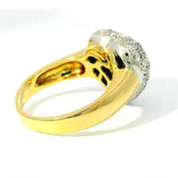 Hochwertiger Herz-Ring in 18 Karat Gelb- & Weißgold mit Brillanten