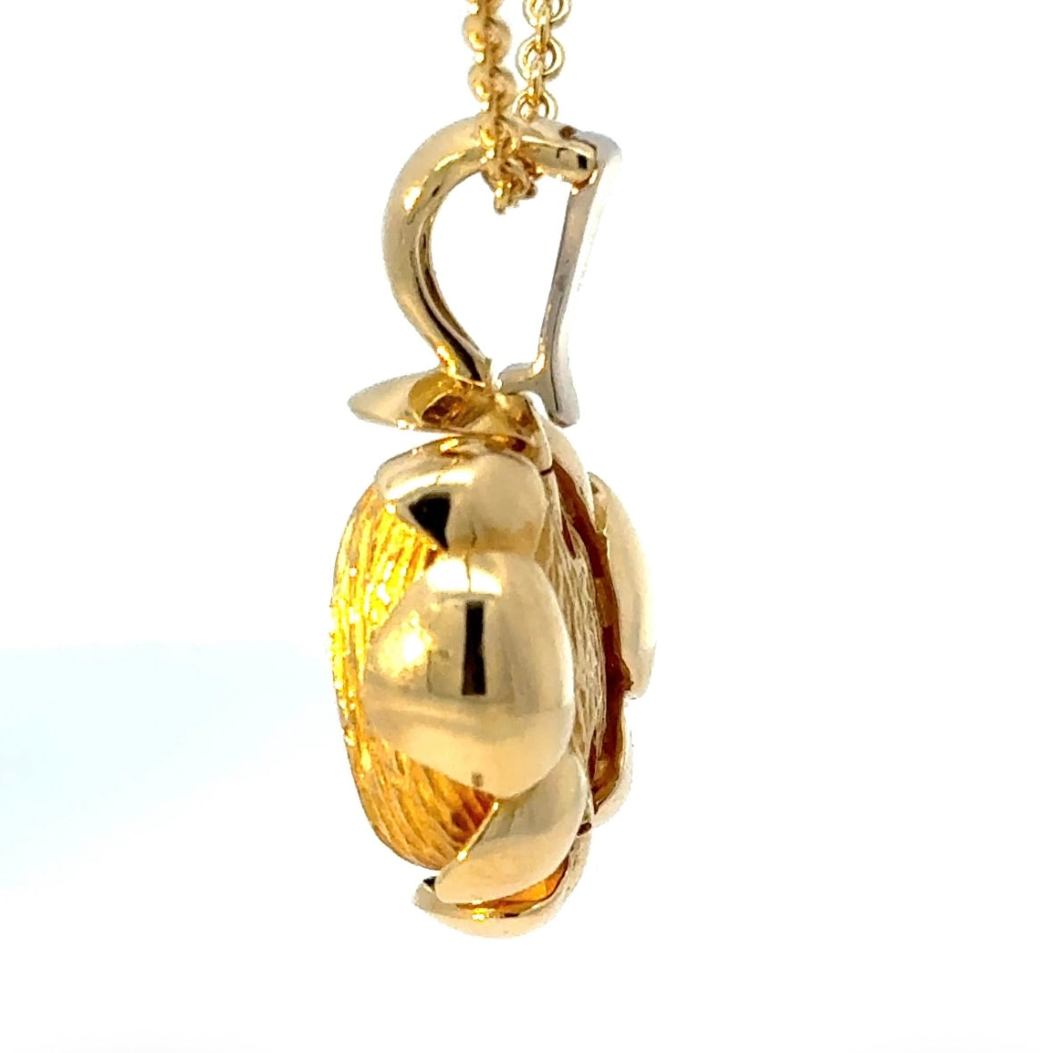 Handgefertigter Goldbaur Anhänger in 18 Karat Gelbgold mit Brillanten