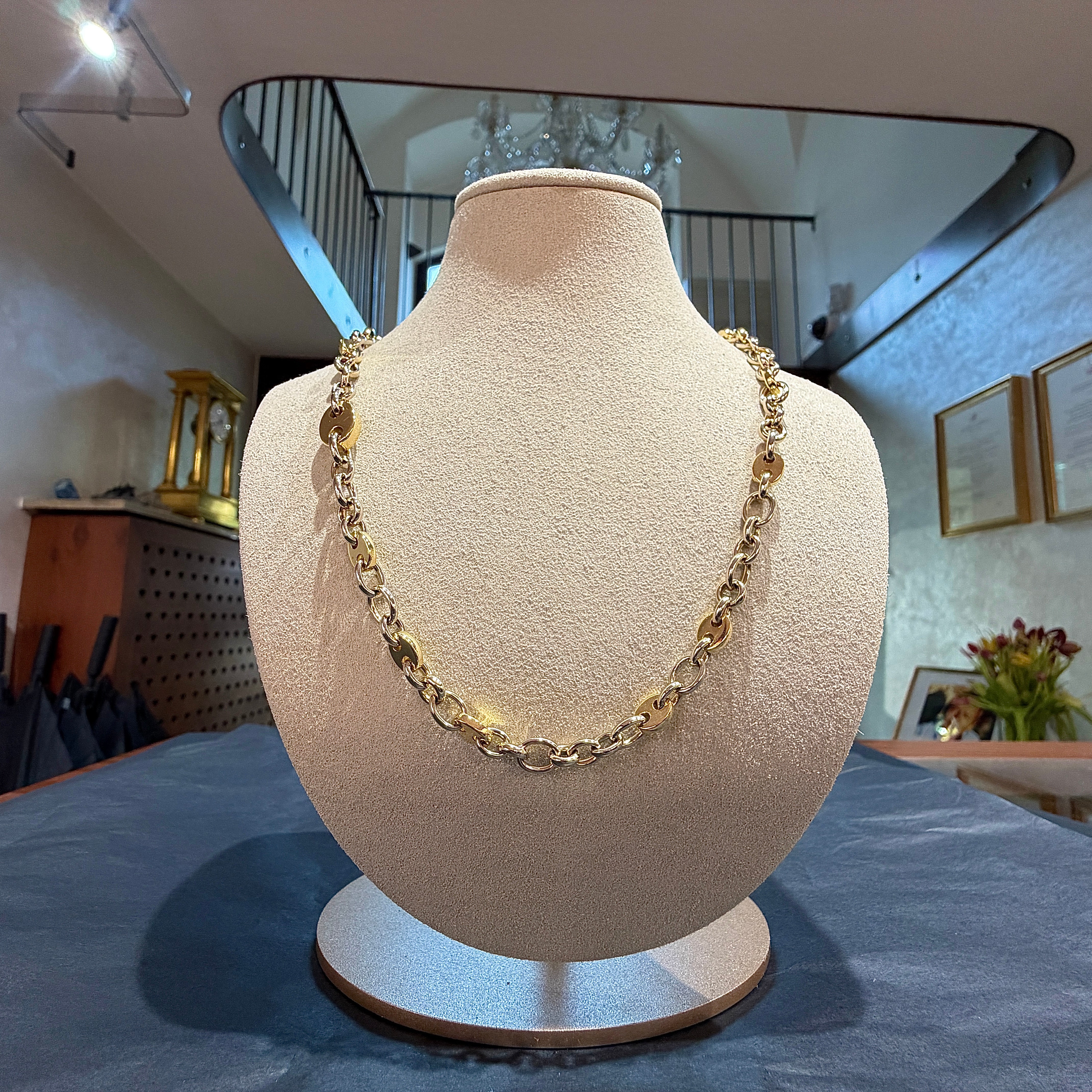 Wunderschöne Pomellato Halskette in 18 Karat (750) Gelb & Weißgold