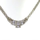 Elegantes Collier in 14 Karat Weißgold mit feinen Tansaniten & Brillanten