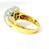 Hochwertiger Herz-Ring in 18 Karat Gelb- & Weißgold mit Brillanten