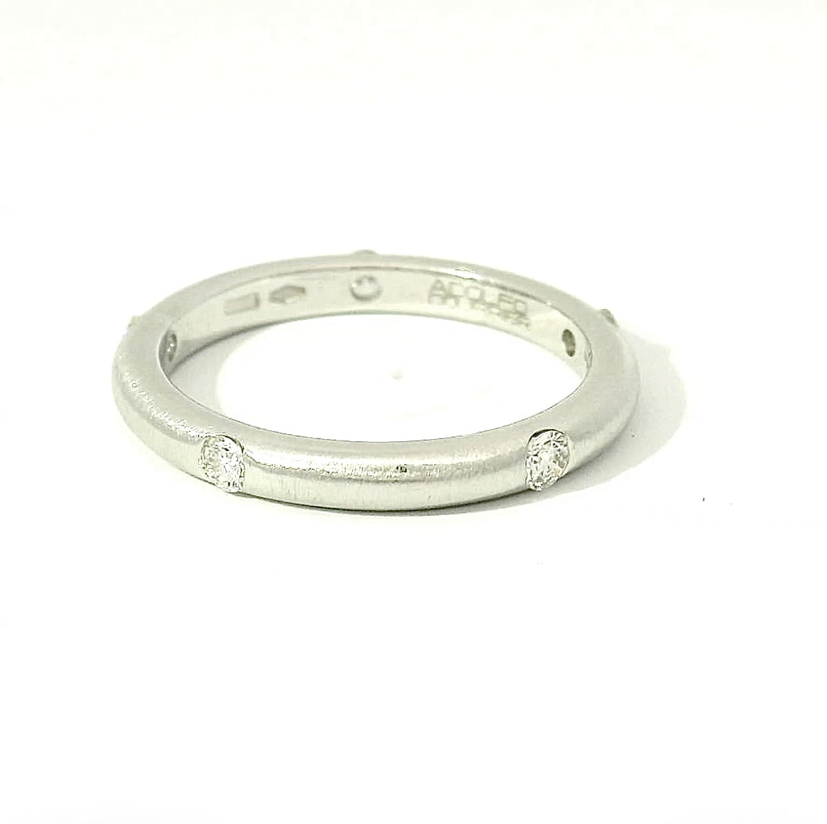 Zeitloser Adolfo Courrier Ring in 18 Karat Weißgold mit Brillanten - Eterno