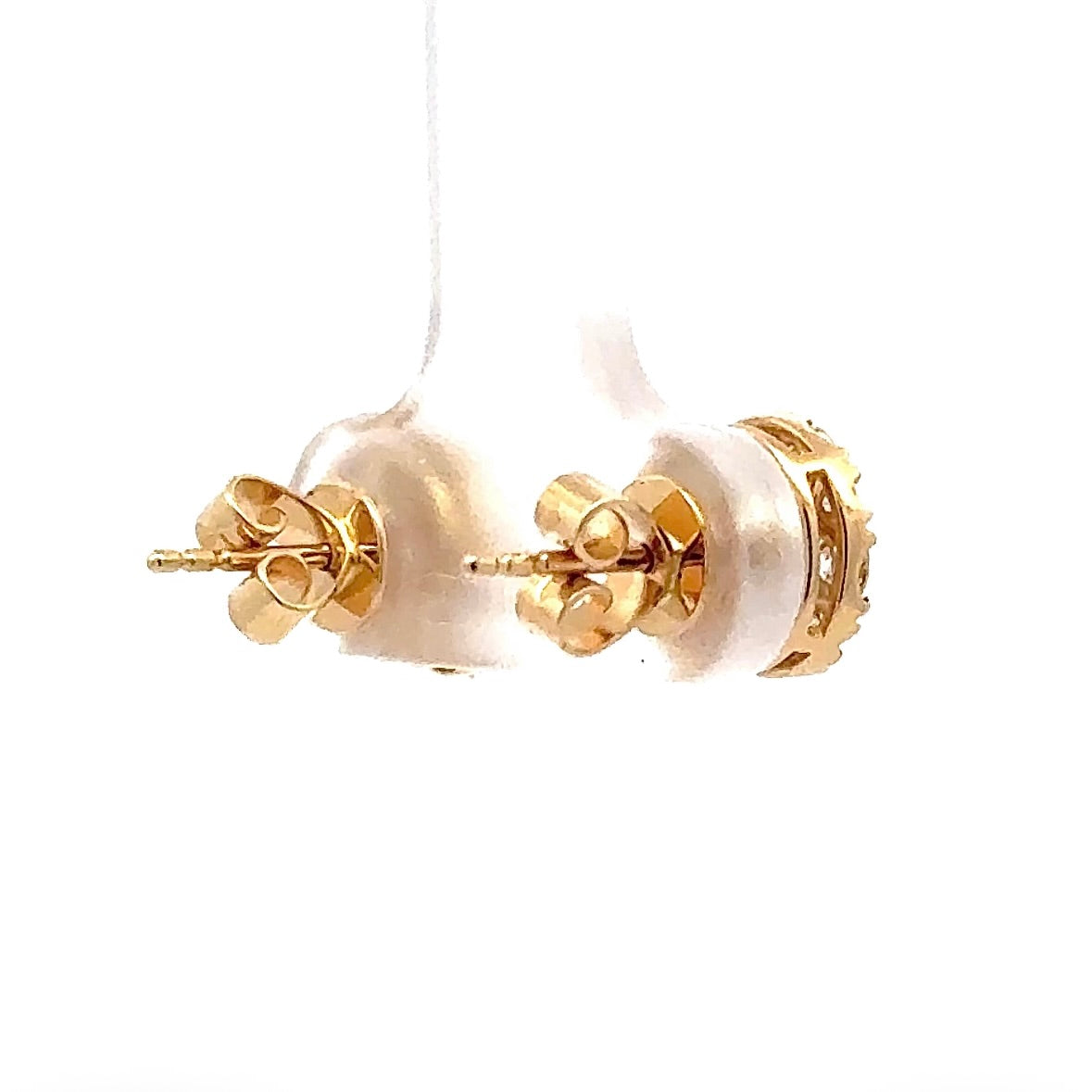 Moderne Brillantstecker in 18 Karat Gelbgold mit hochfeinen Brillanten