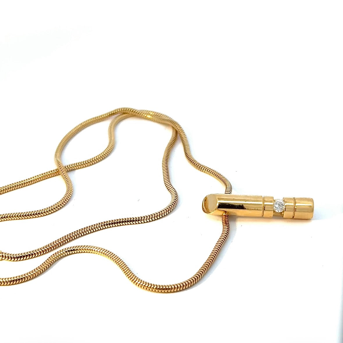 Elegantes Collier in 14 Karat (585) Gelbgold mit Brillant
