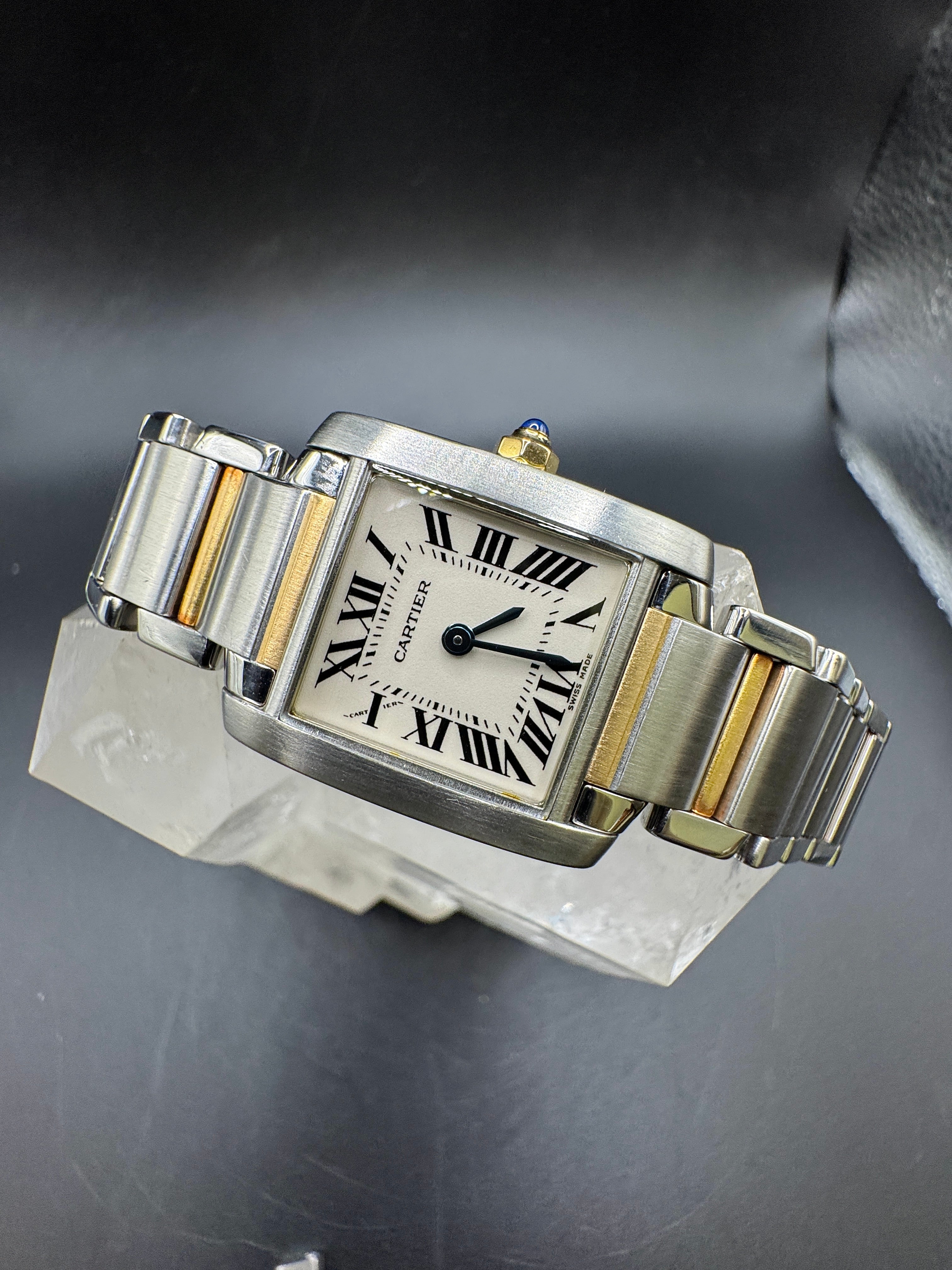 Cartier Tank Française Ref. 2384 Damenuhr in Gold/Stahl