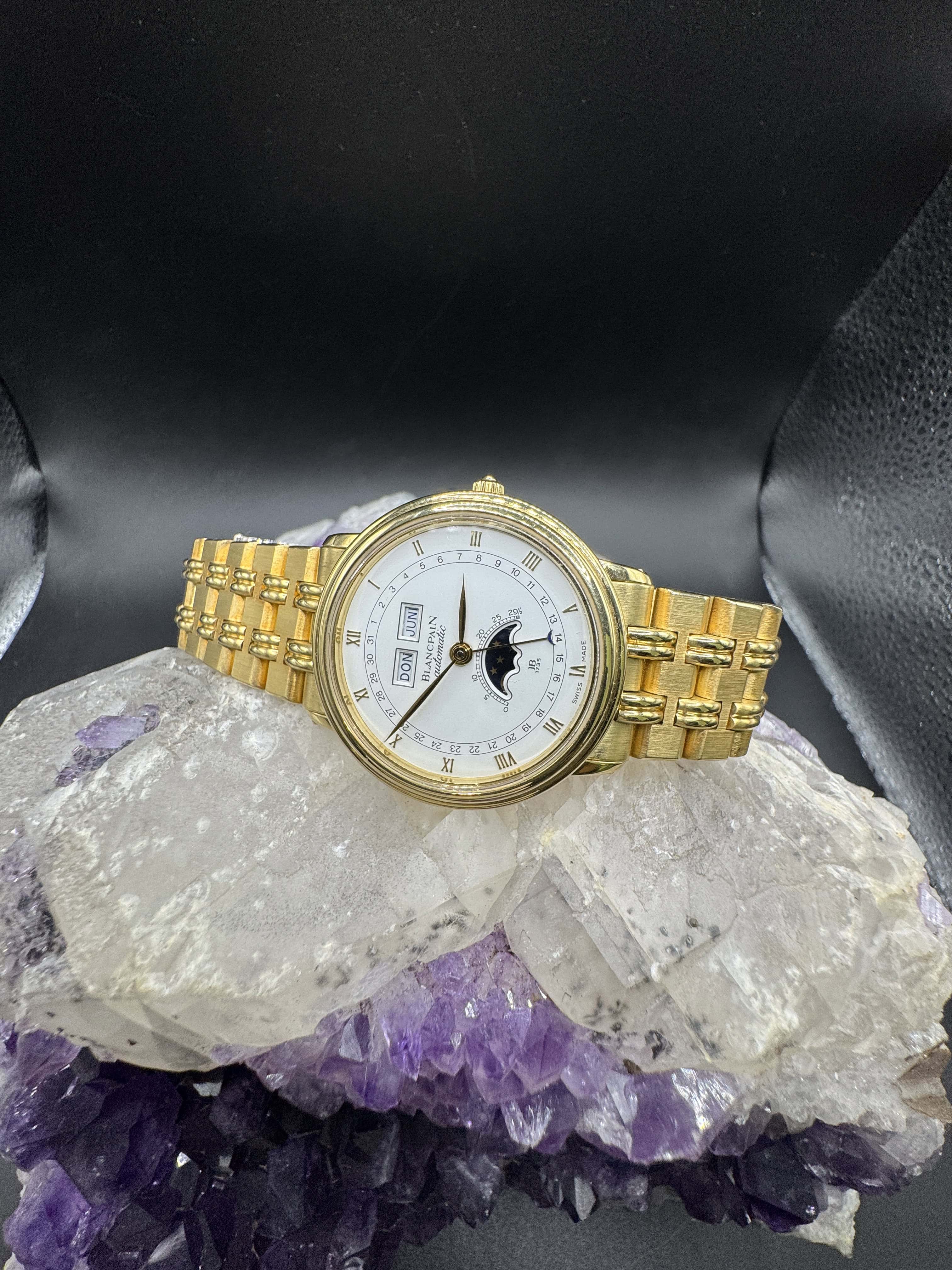 Blancpain Villeret Ref. 6595 in 18 Karat Gelbgold mit Mondphase