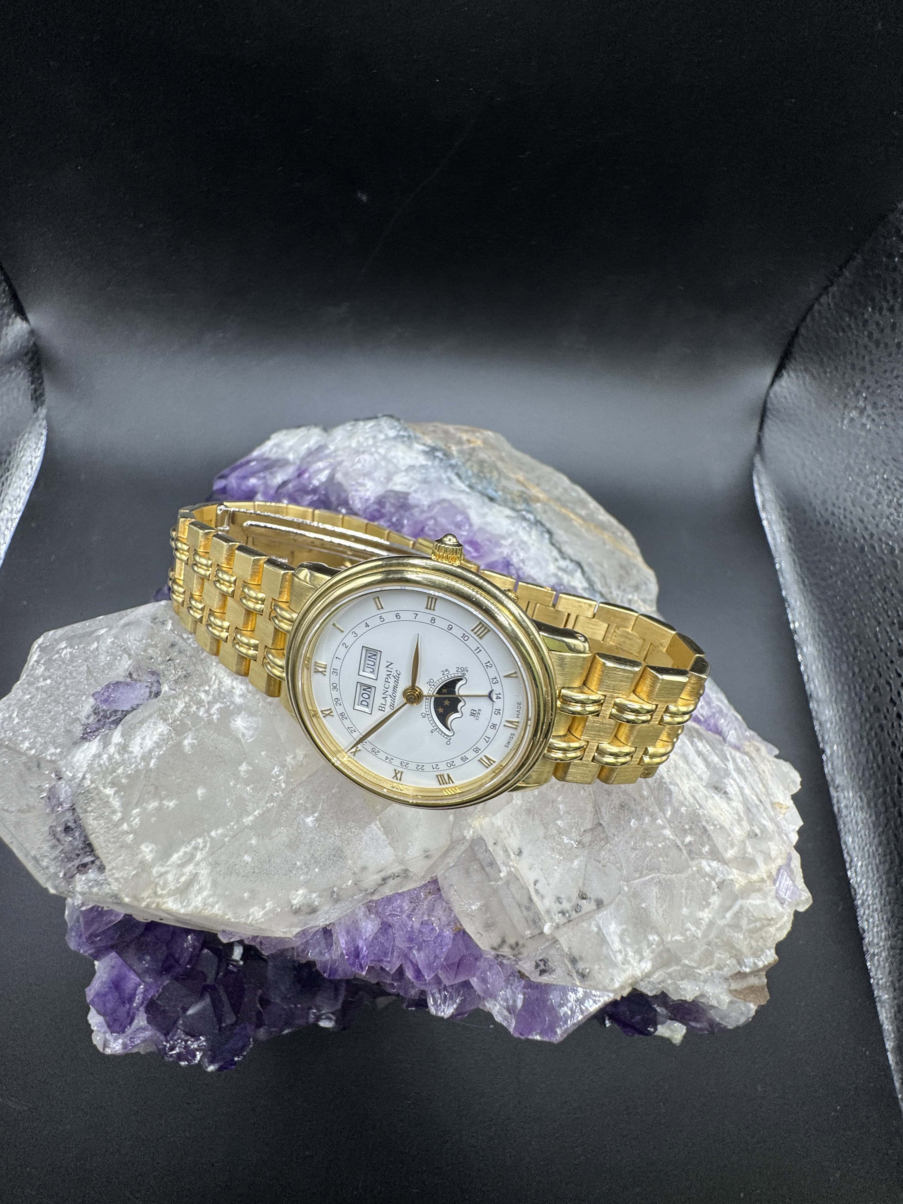 Blancpain Villeret Ref. 6595 in 18 Karat Gelbgold mit Mondphase