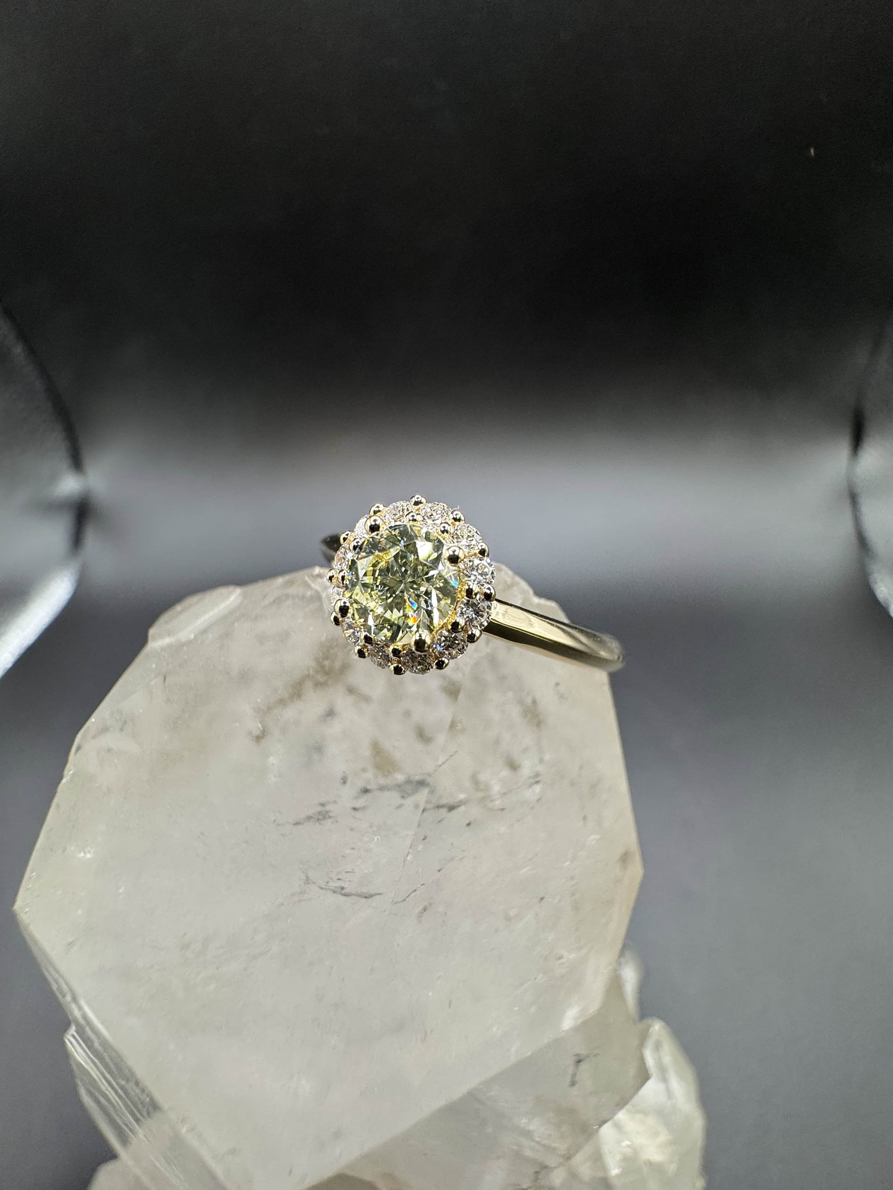 Yellow Solitaire Ring