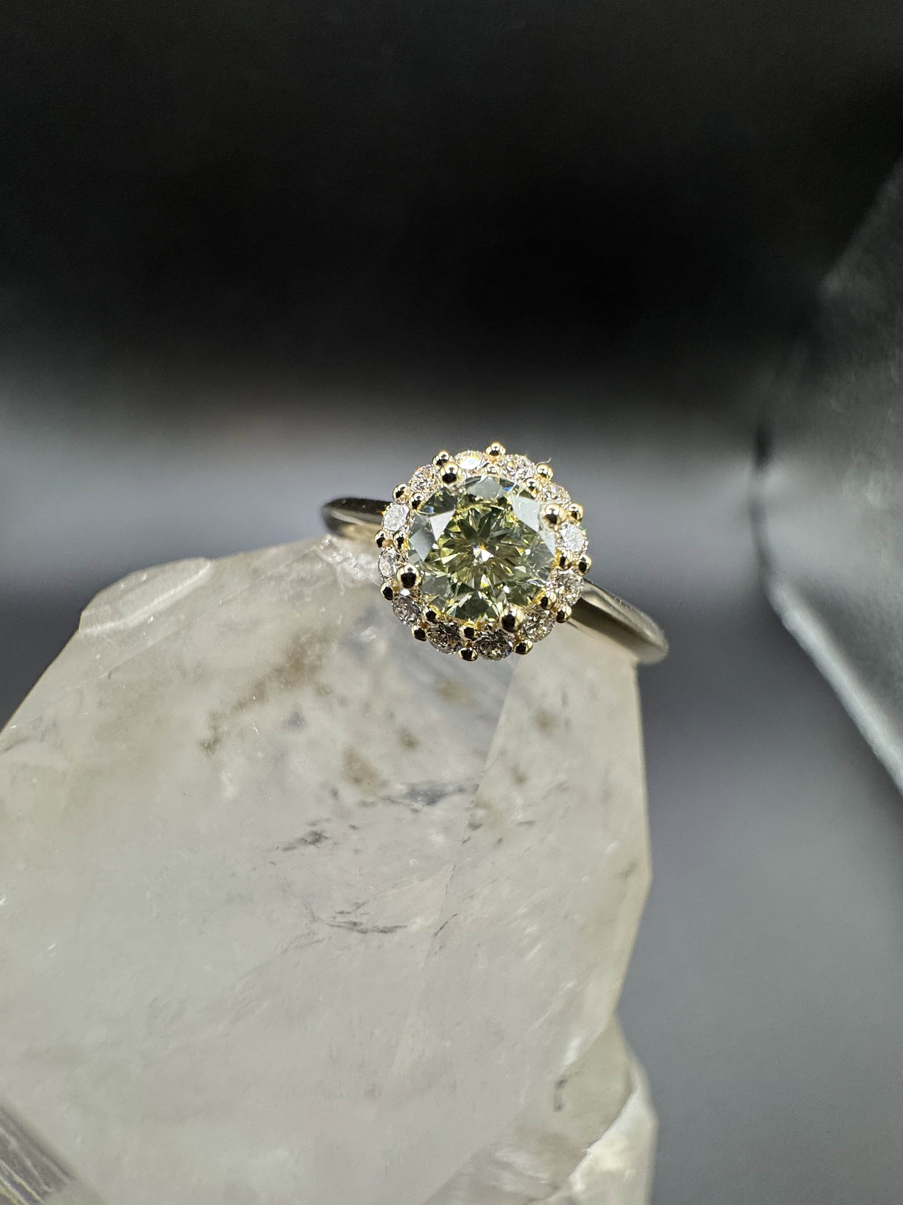 Yellow Solitaire Ring