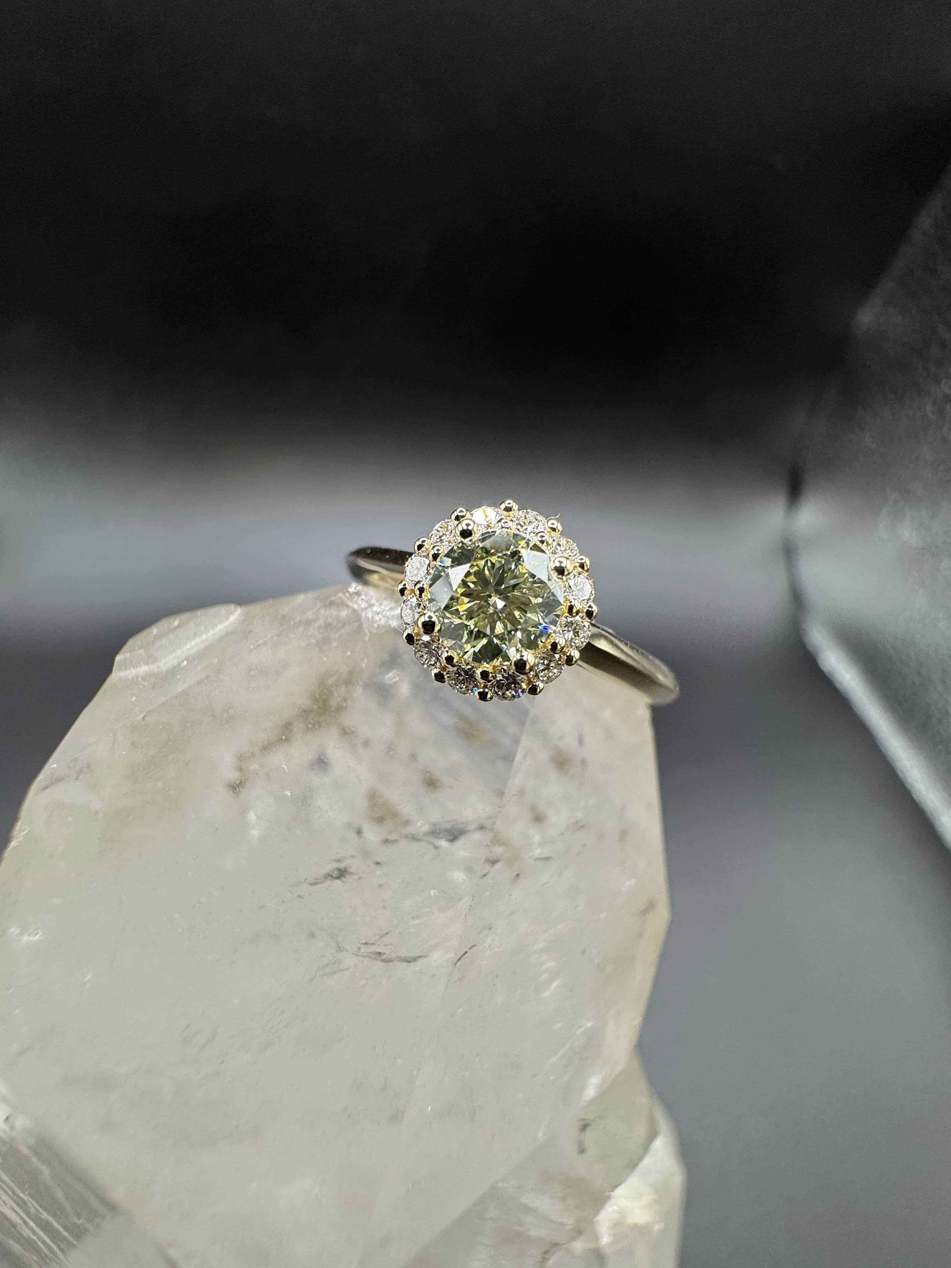 Yellow Solitaire Ring