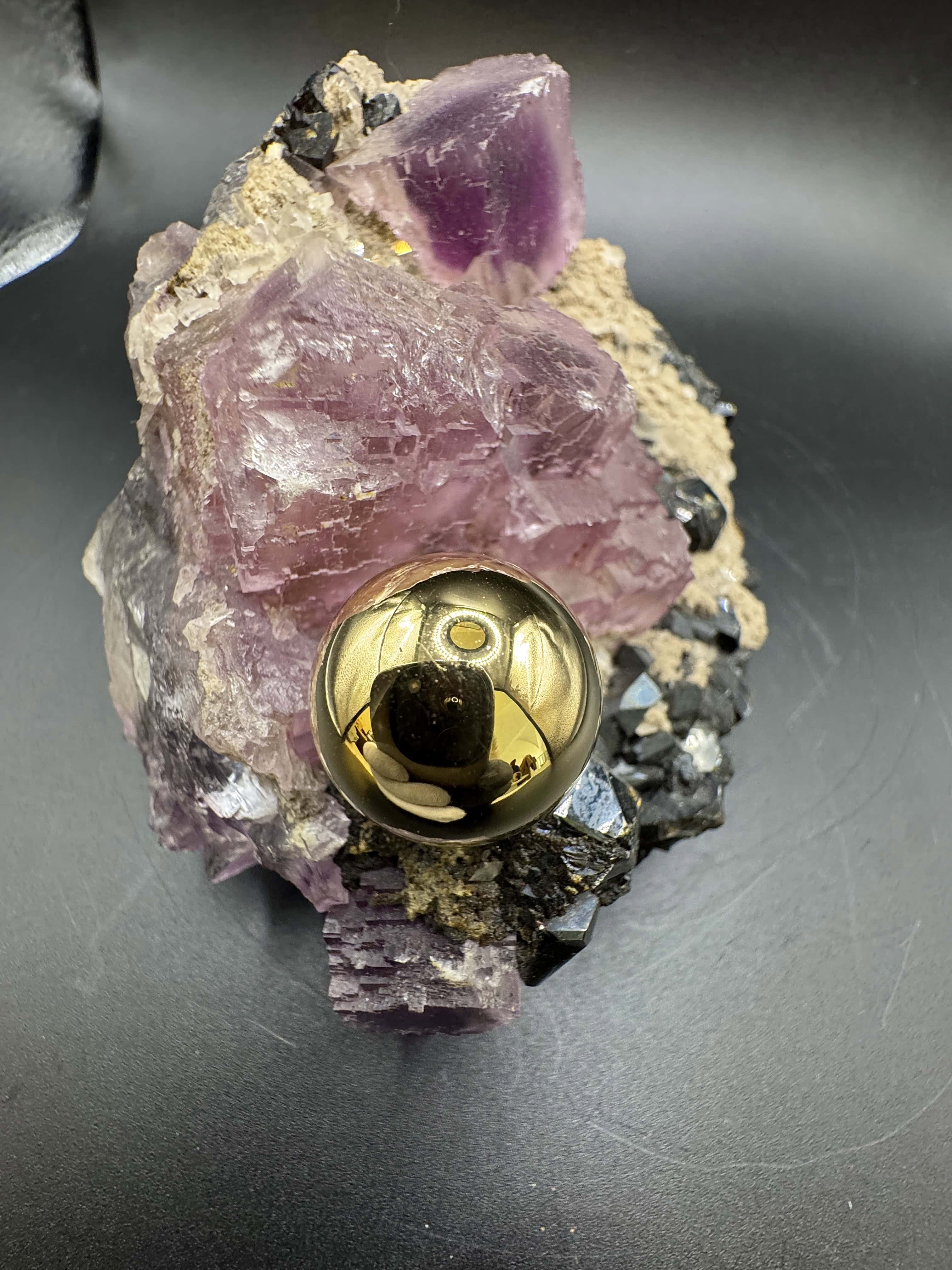 Hochwertiges Bajonett Kugelschloss in 18 Karat (750) Gelbgold