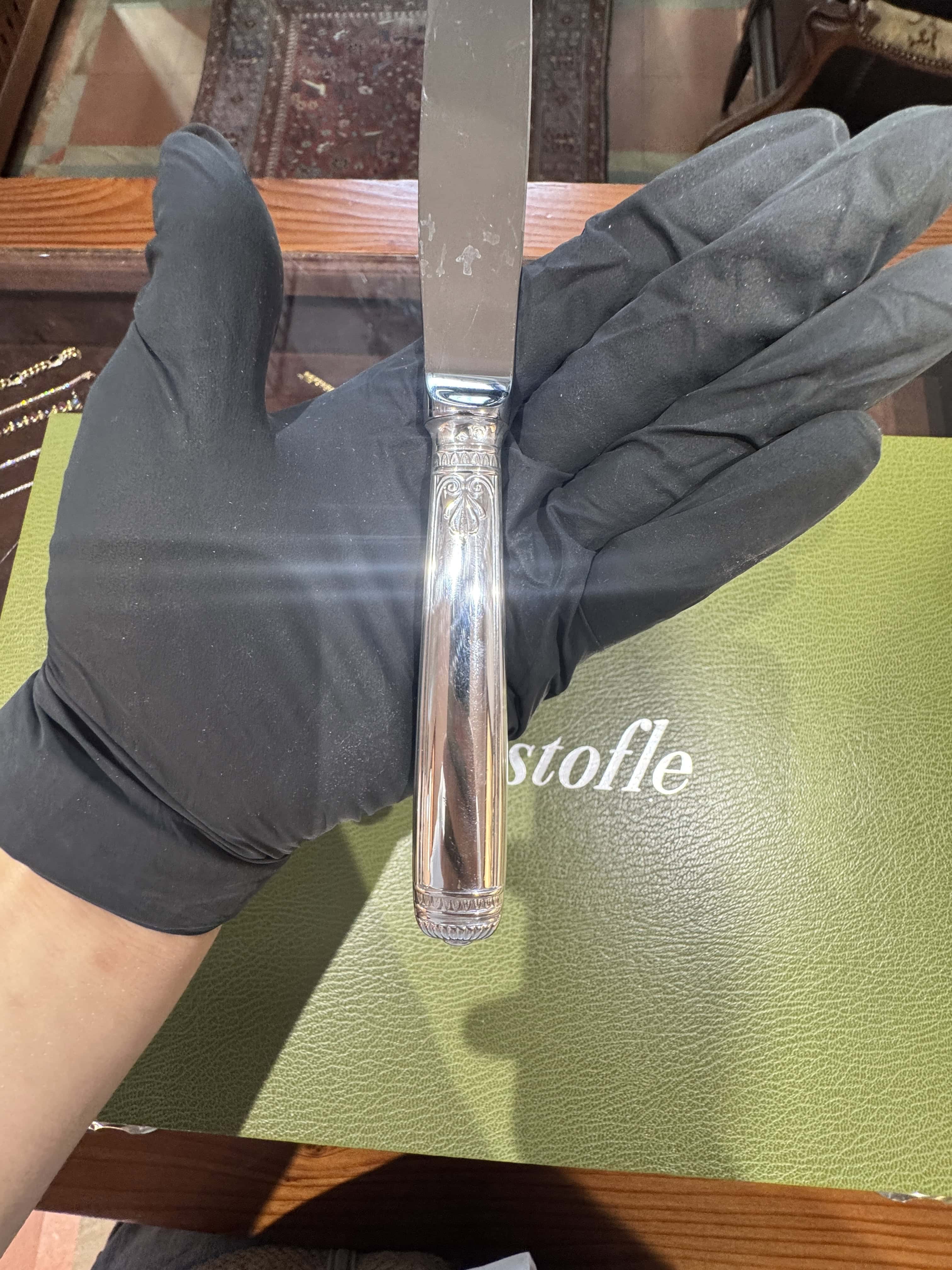 Sterling-Silber-Besteckset von Christofle Malmaison für 6 Personen – 30-teilig mit Koffer