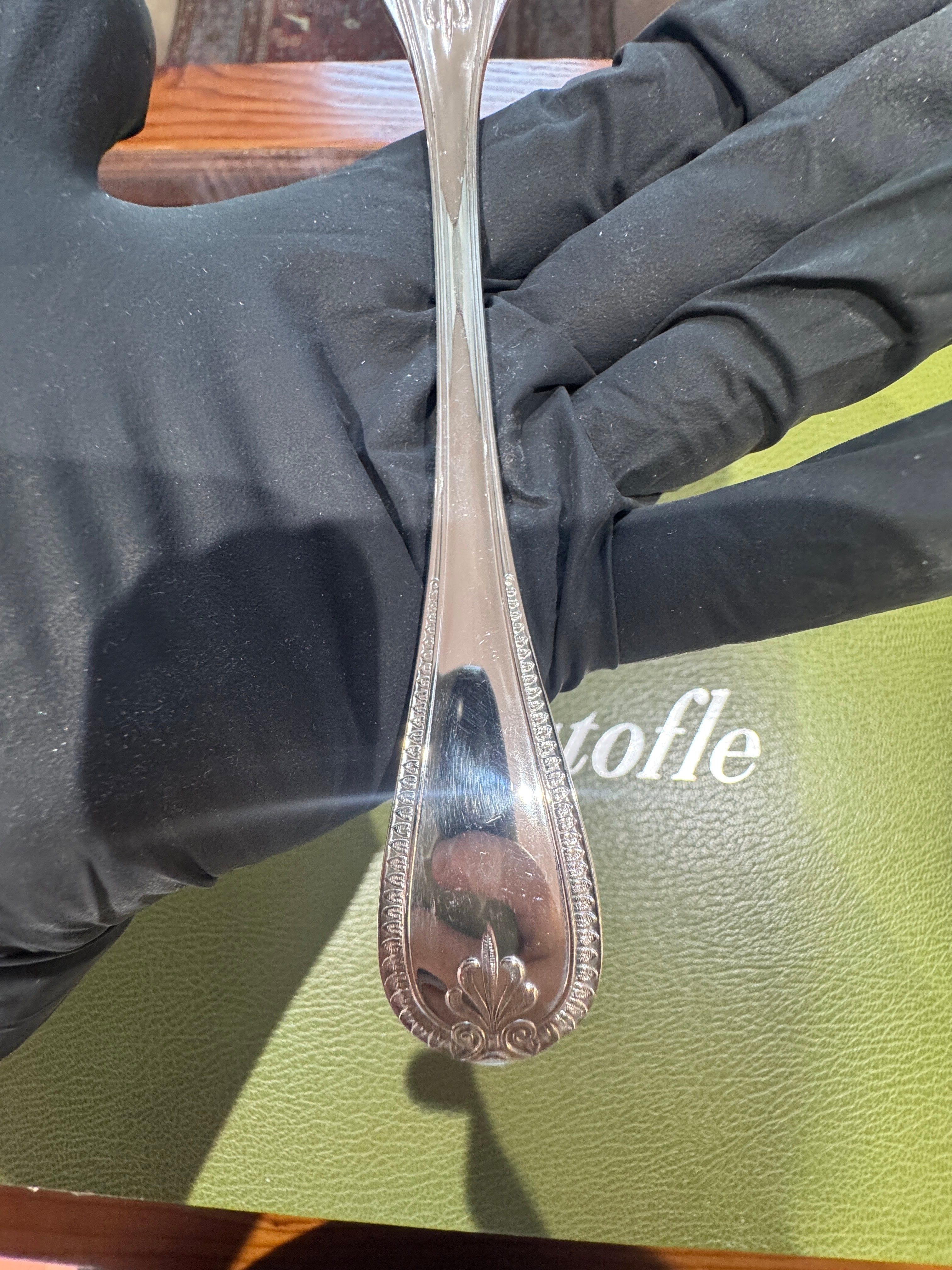 Sterling-Silber-Besteckset von Christofle Malmaison für 6 Personen – 30-teilig mit Koffer