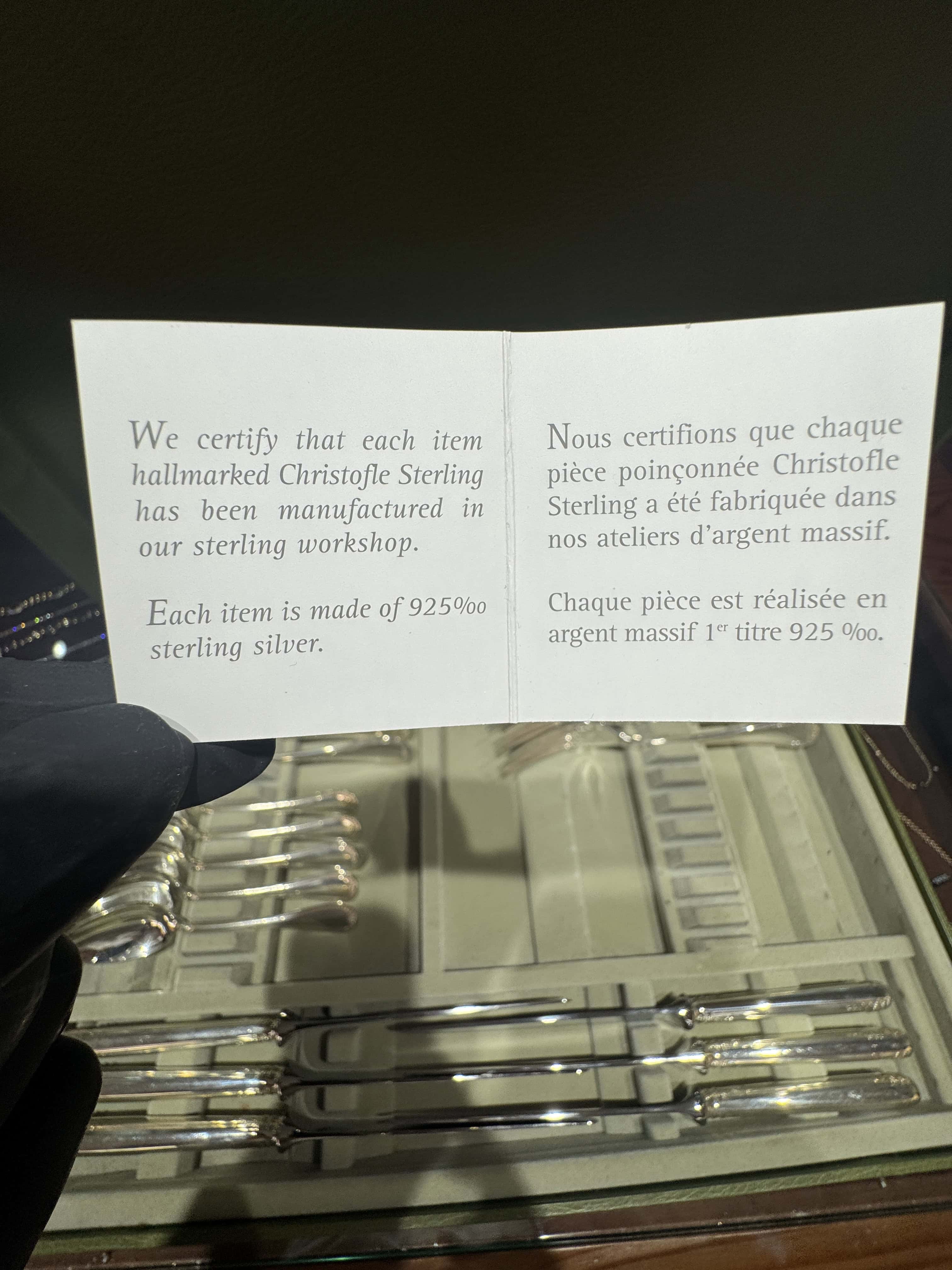 Malmaison Sterling-Silber-Besteckset von Christofle für 6 Personen – 30-teilig mit Koffer