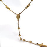 Zeitloser Rosenkranz in 14 Karat (585) Gelbgold mit Madonna & Jesus