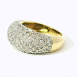 Wirkungsvoller Bicolor-Ring in 18 Karat Gelb- und Weißgold mit Brillanten