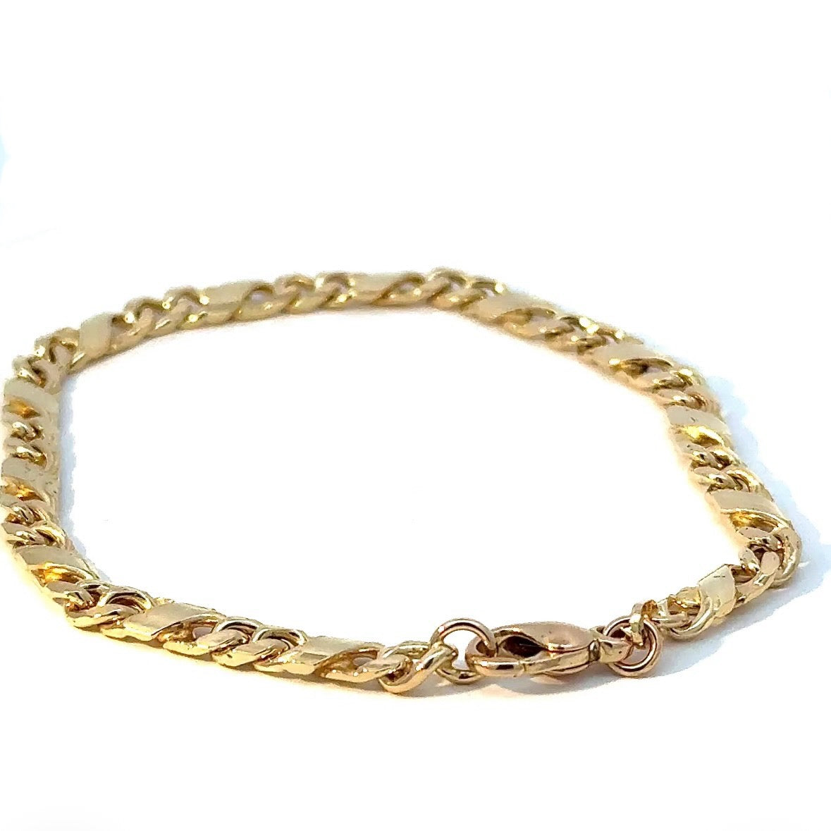 Elegantes Armband in 14 Karat Gelbgold mit Karabinerverschluss