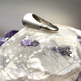Massieve 18k witgouden ring bezet met zeer fijne pavé briljant geslepen diamanten