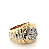 Hochwertiger & breiter Rolex Ring in 14 Karat Gold mit Brillanten