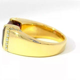 Beeindruckender Ring in 14 Karat Gelbgold mit Bicolor-Turmalin & Brillanten