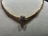 Seltenes Vintage-Collier in 18 Karat Gelbgold mit 1,07 Karat Brillant