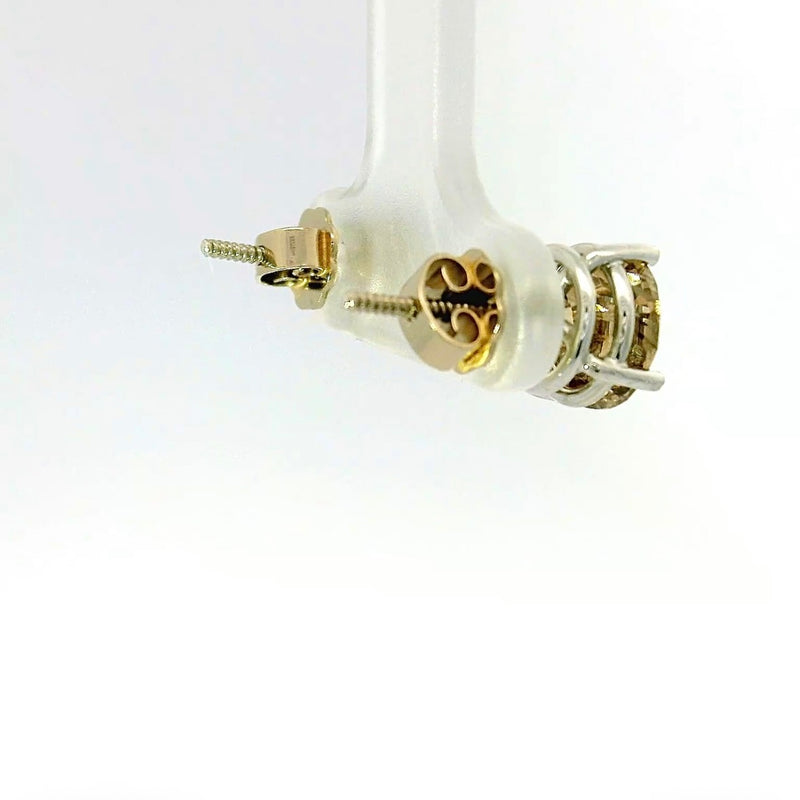 Riesige Brillantstecker in 18 Karat Weißgold mit fancy Brillanten