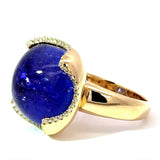 Beeindruckender Ring in 14 Karat Gelbgold mit feinen Tansanit & Brillanten