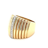 Einmaliger Vintage Ring in 18 Karat Gelbgold mit feinen Brillanten